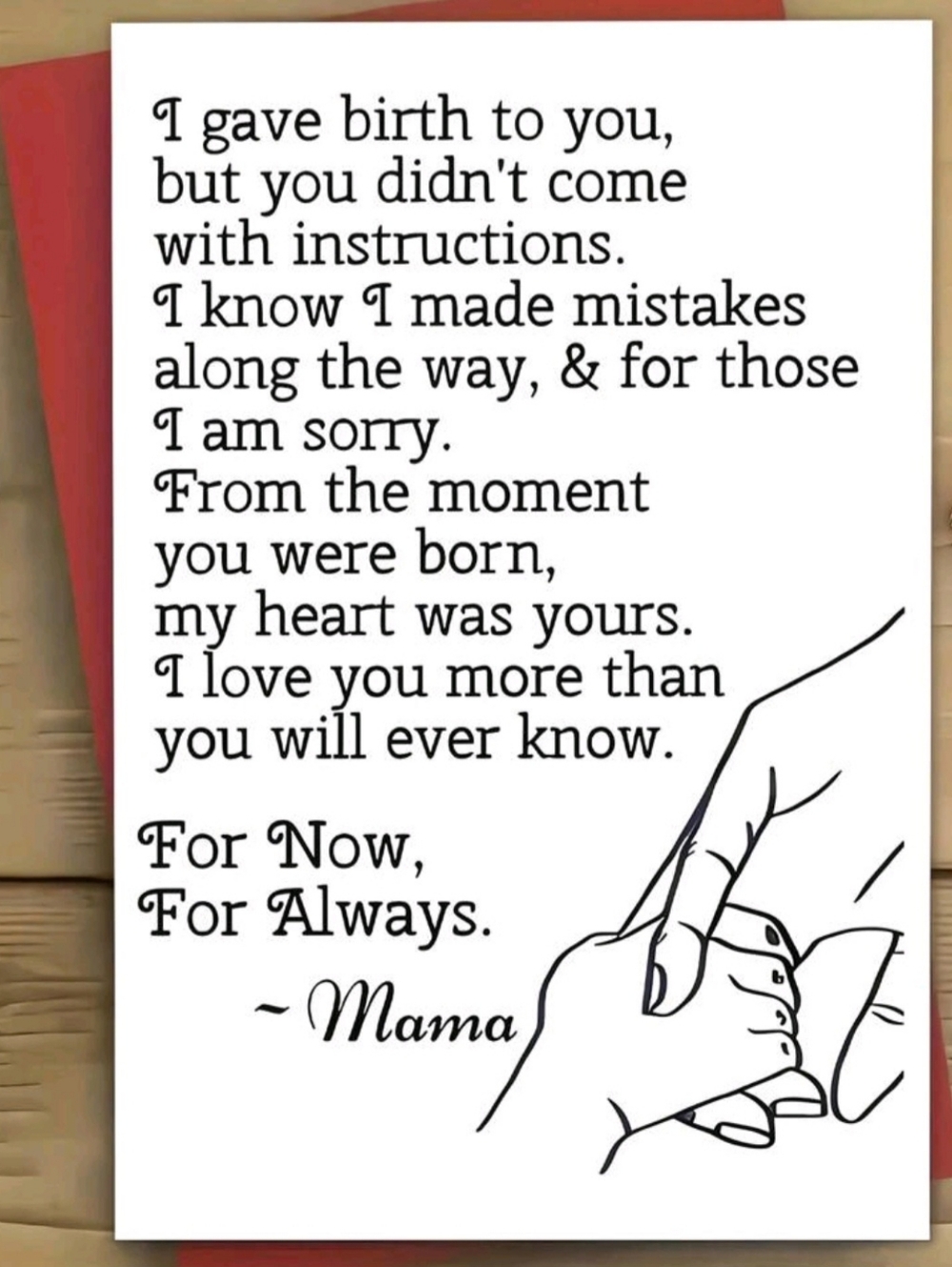 To Daughter From Mama Love Greeting Card New!